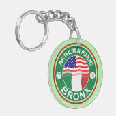 Arthur Ave Bronx American Keyringen Sleutelhanger (Voorkant Links)