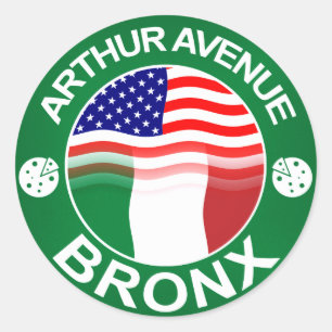 Arthur Ave Bronx Italiaans Ronde Sticker