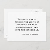 Arthur C Clarke Quote Briefkaart (Voorkant / Achterkant)