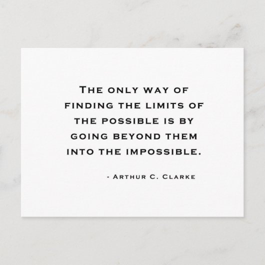 Arthur C Clarke Quote Briefkaart (Voorkant)