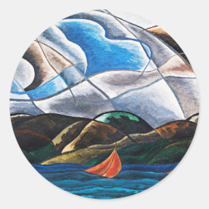 Arthur Dove, Clouds en Water Ronde Sticker