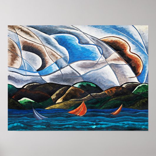 Arthur Dove, Wolken en Water Poster (Voorkant)