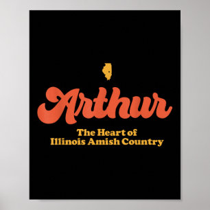Arthur Hart van Illinois Amish Country Retro op de Poster