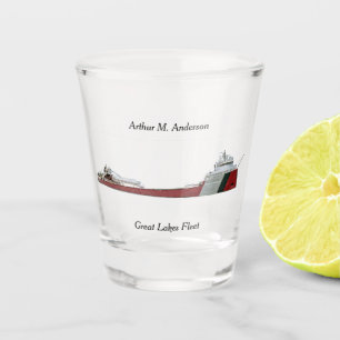 Arthur M. Anderson shot glass Glas