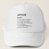 Arthur name, Editable name, Custom name Trucker Pet (Voorkant)
