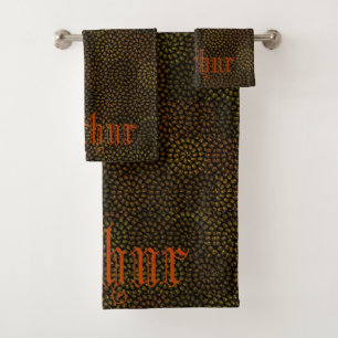 Arthur, noem Logo op het Abstracte leeuwensysteem. Bad Handdoek