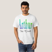Arthur, Nom, Logo, T-shirt blanc pour hommes (Devant entier)