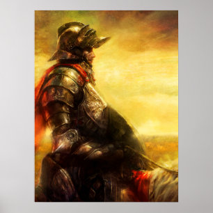 Arthur op zijn paard poster