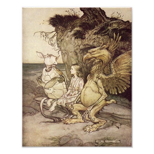 Arthur Rackham 1907 "Dat is nieuwsgierig" print Foto Afdruk (Voorkant)