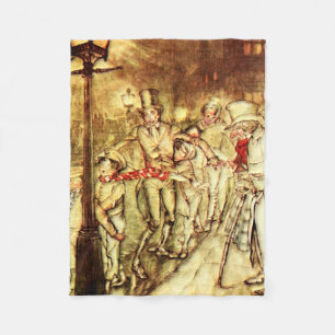 Arthur Rackham - A Kerstcarol - Street Fleece Deken