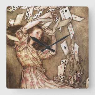  Arthur Rackham Alice in Wonderland Art Vierkante Klok