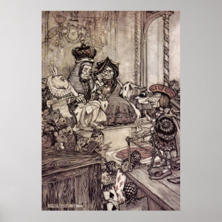 Arthur Rackham Alice in Wonderland Poster