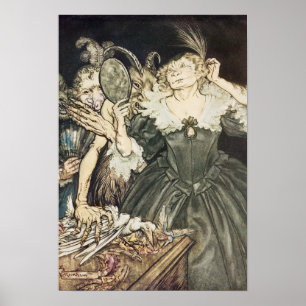 Arthur Rackham   Comus door John Milton: "En zij,  Poster