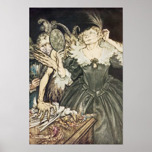 Arthur Rackham | Comus van John Milton: "En zij, Poster (Voorkant)
