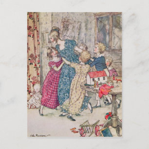 Arthur Rackham Een doorblote en welvarende groep Briefkaart