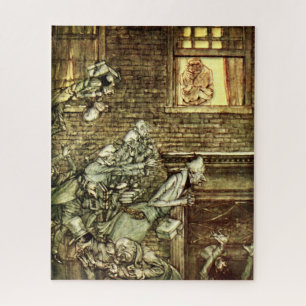 Arthur Rackham - Een kerstkarol - Ghosts Legpuzzel