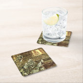 Arthur Rackham - Een kerstkarol - Ghosts Vierkante Kartonnen Onderzetter (Insitu)