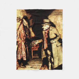 Arthur Rackham - Een kerstkarol - Grumpy Fleece Deken