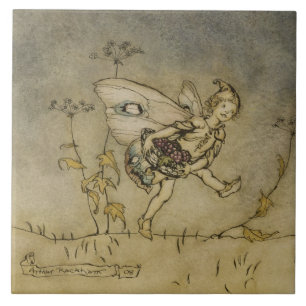 Arthur Rackham Fairy, afbeelding uit 'A Midsu' Tegeltje