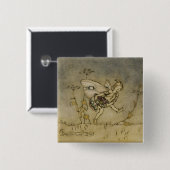 Arthur Rackham | Fairy, afbeelding uit 'A Midsu' Vierkante Button 5,1 Cm (Voorkant /achterkant)