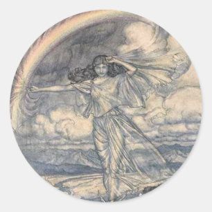 Arthur Rackham Fairy Round Sticker