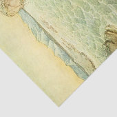 Arthur Rackham Illustratie Nymph op een rots Tissuepapier (Detail)