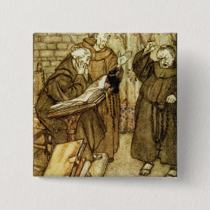 Arthur Rackham  Illustratie van "The Jackdaw of Rh Vierkante Button 5,1 Cm