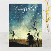 Arthur Rackham Illustration NIght Silhouette Kaart (Gele Bloem)