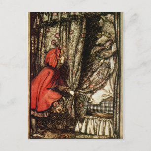 Arthur Rackham Kleine rode rijkap Briefkaart