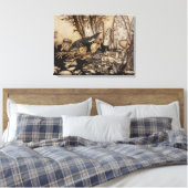 Arthur Rackham | Peter Pan in Kensington-tuinen Canvas Afdruk (Insitu (Slaapkamer))