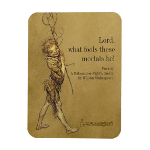 Arthur Rackham Puck Lord, wat voor gek CC0951 Frid Magneet