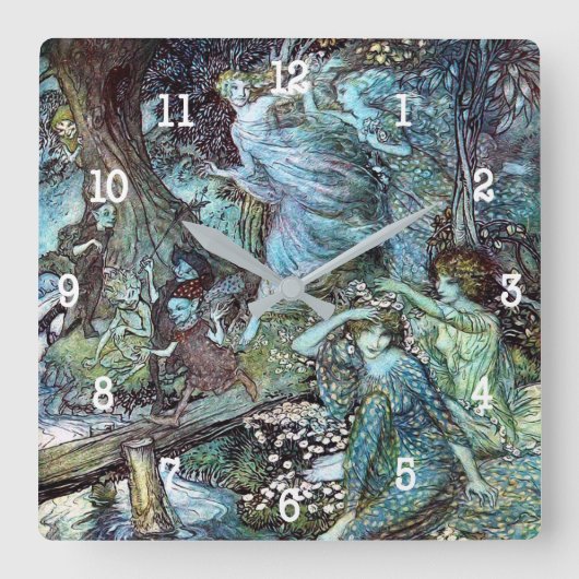 Arthur rackham vierkante klok (Voorkant)