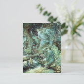 Arthur Rackham's Faeries, blauw Briefkaart (Staand voorkant)