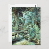 Arthur Rackham's Faeries, blauw Briefkaart (Voorkant / Achterkant)
