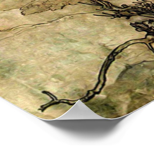 Arthur Rackham's Faeries in vlucht Poster (Hoek)