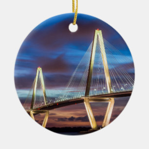 Arthur Ravenal Bridge bij nacht Keramisch Ornament