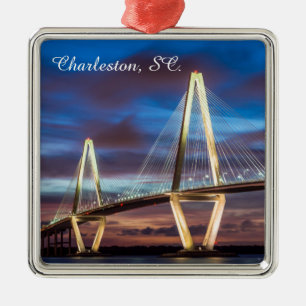 Arthur Ravenal Bridge bij nacht Metalen Ornament