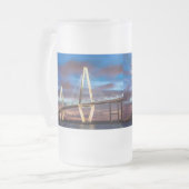 Arthur Ravenel Bridge La Nuit Frosted Mug (Devant gauche)