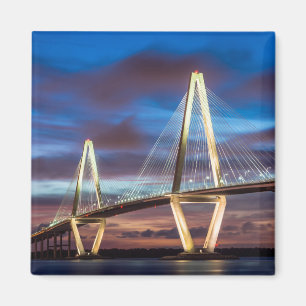Arthur Ravenel Bridge 's nachts Magneet