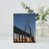 Arthur Ravenel Jr. Bridge in Dusk Briefkaart (Staand voorkant)