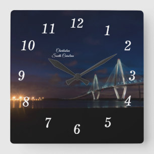 Arthur Ravenel Nacht Pano Wandklok Vierkante Klok