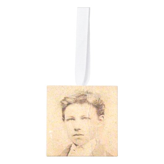 Arthur Rimbaud Cube Ornament (Voorkant)
