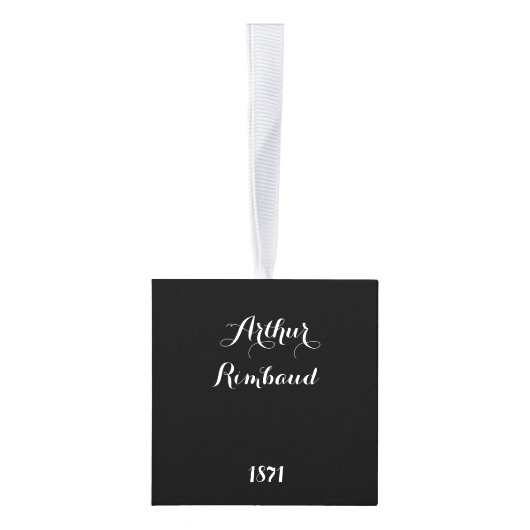 Arthur Rimbaud Cube Ornament (Rechts)