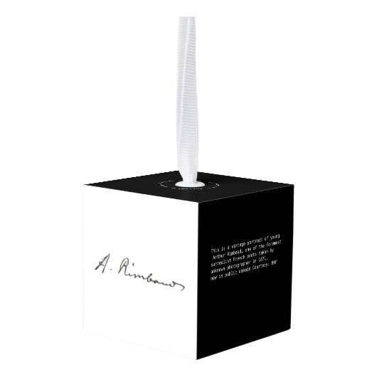 Arthur Rimbaud Cube Ornament (Achter hoekig)