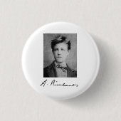 Arthur Rimbaud Ronde Button 3,2 Cm (Voorkant)