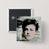 Arthur Rimbaud Vierkante Button 5,1 Cm (Voorkant /achterkant)
