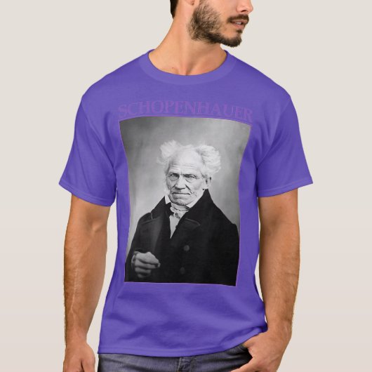 Arthur Schopenhauer German Philosopher T-shirt (Voorkant)