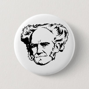 Arthur Schopenhauer Portrait Ronde Button 5,7 Cm
