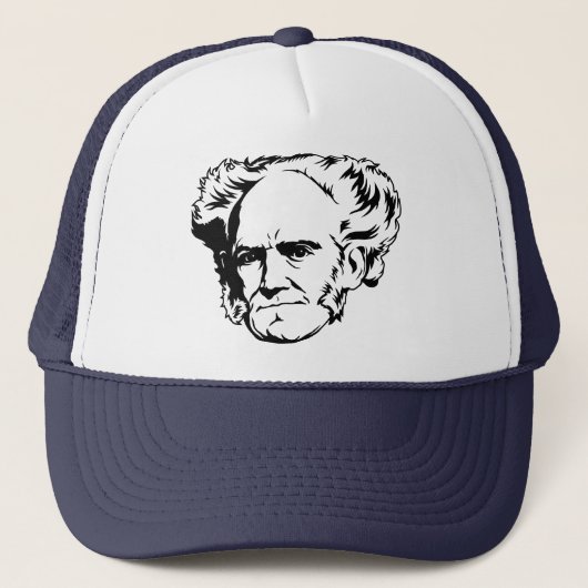 Arthur Schopenhauer Portrait Trucker Pet (Voorkant)