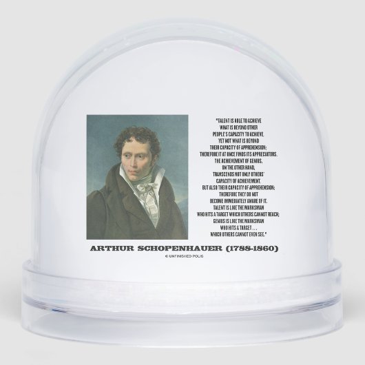 Arthur Schopenhauer Talent contre Genius Citation (Avant)